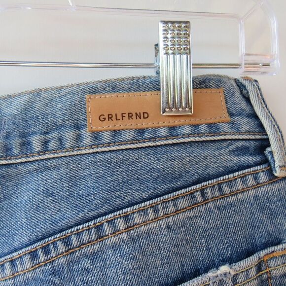 GRLFRND Shorts Women's 26 Blue Revolve Beverly High Waist Distressed Jean Denim - Picture 10 of 16